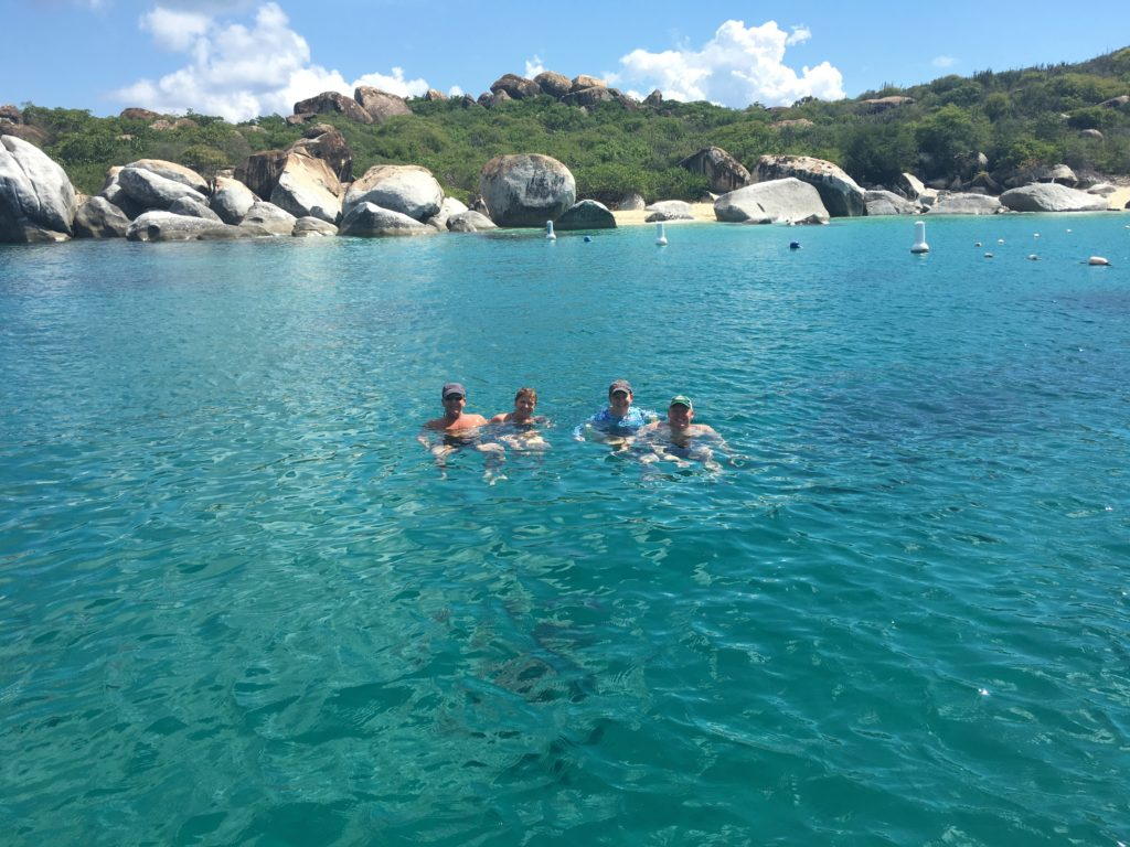 Swimming off of Virgin Gorda