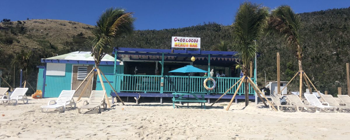 Coco Locos Beach Bar at White Bay in 2018
